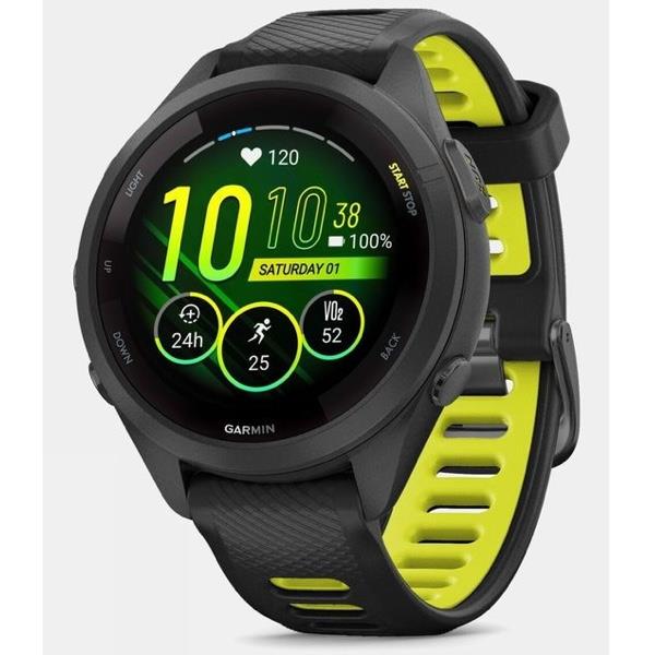Garmin Forerunner 265S Running Smartwatch Heart Rate Monitor - Black
