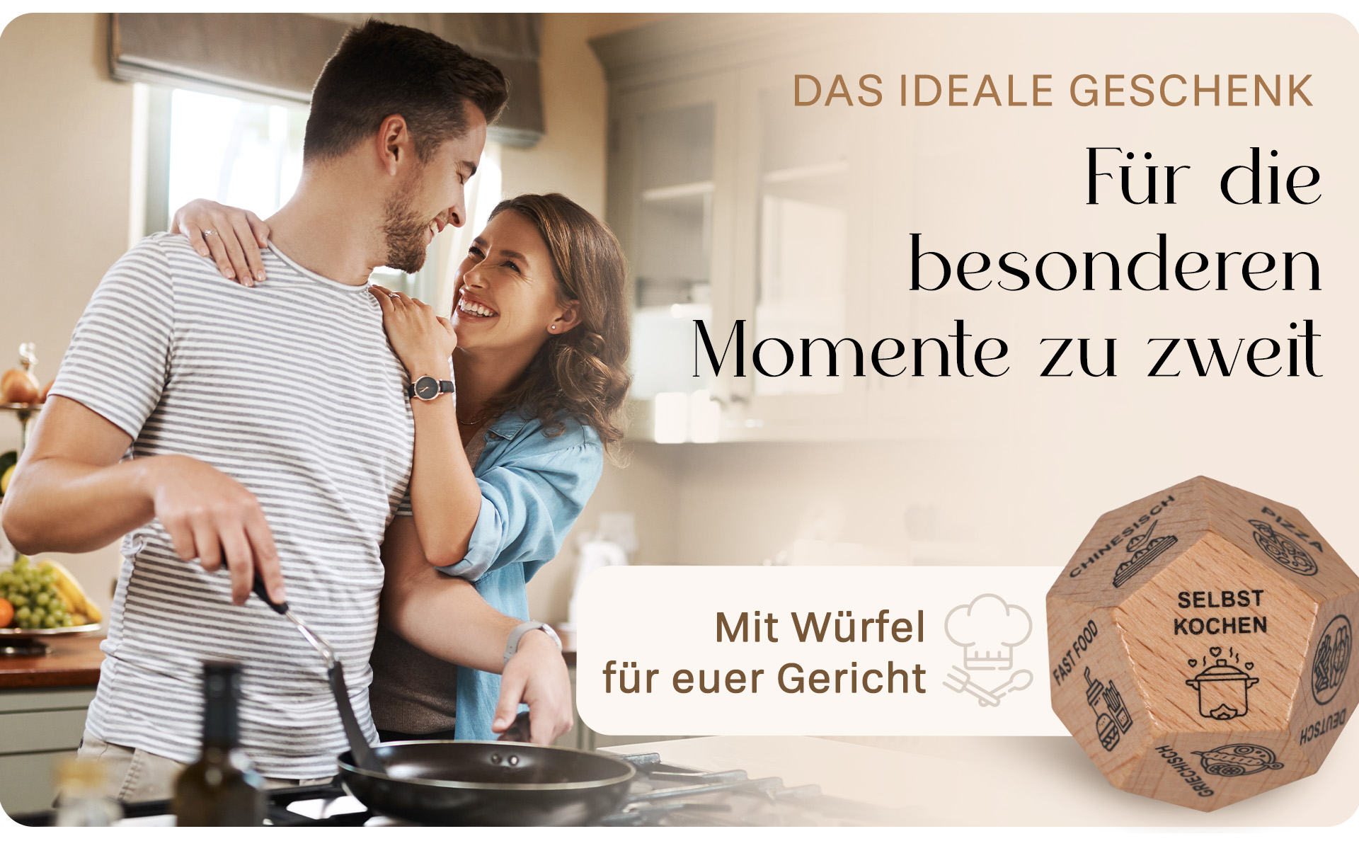 Paar kocht gemeinsam, Geschenkbox